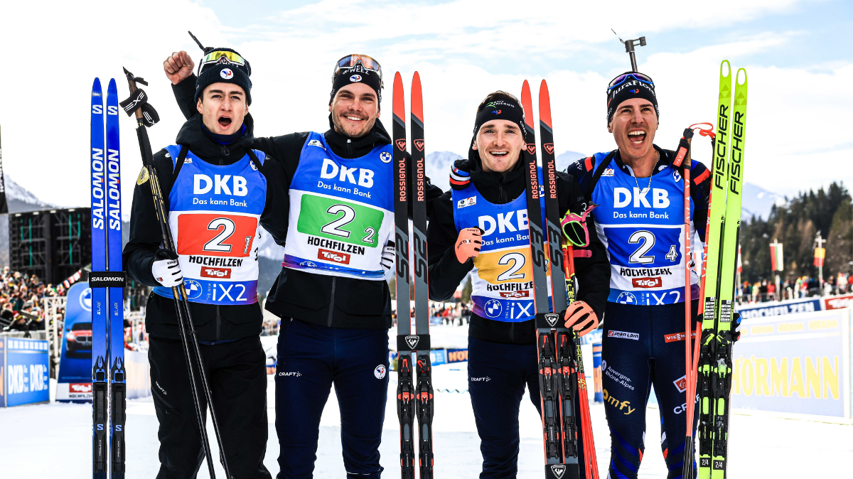 Relais hommes Hochfilzen 2023 La France assure la 2ème place derrière la Norvège (1)