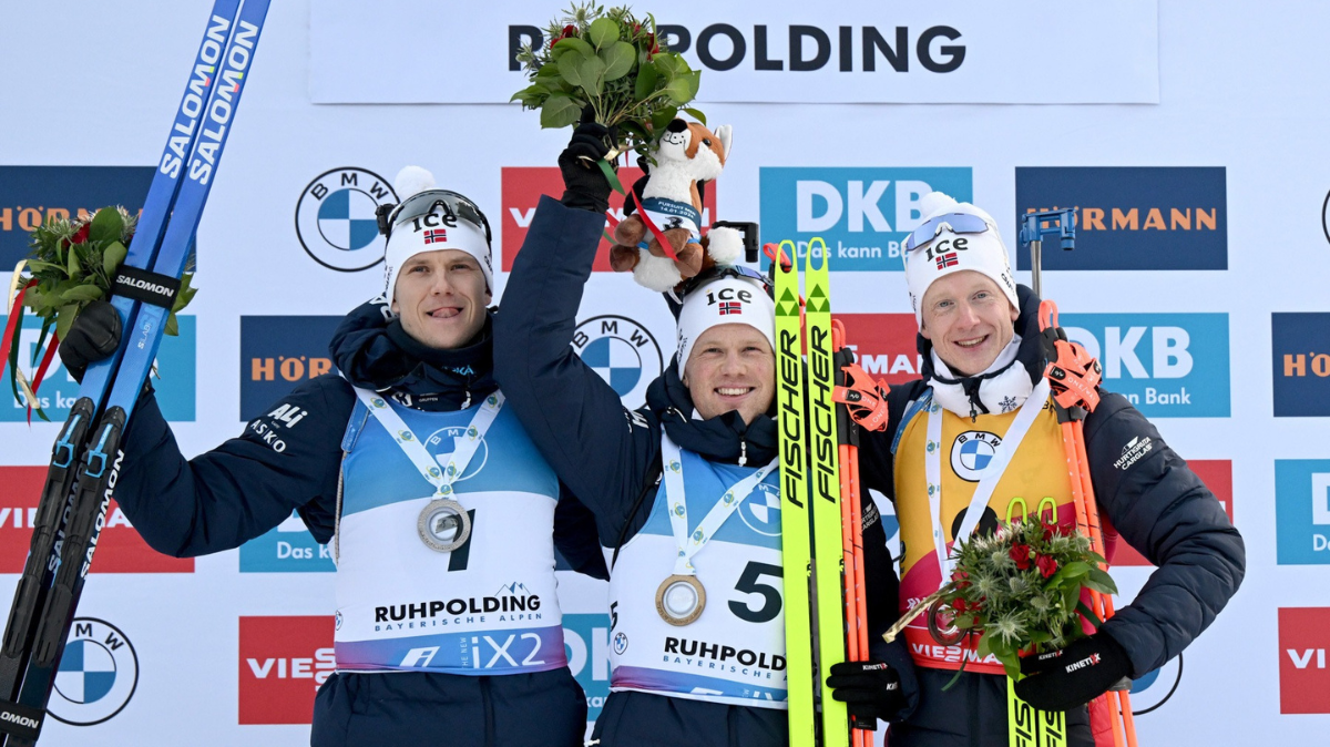 Poursuite hommes Ruhpolding Johannes Dale-Skjevdal mène un triplé norvégien, Jacquelin 4ème (1)