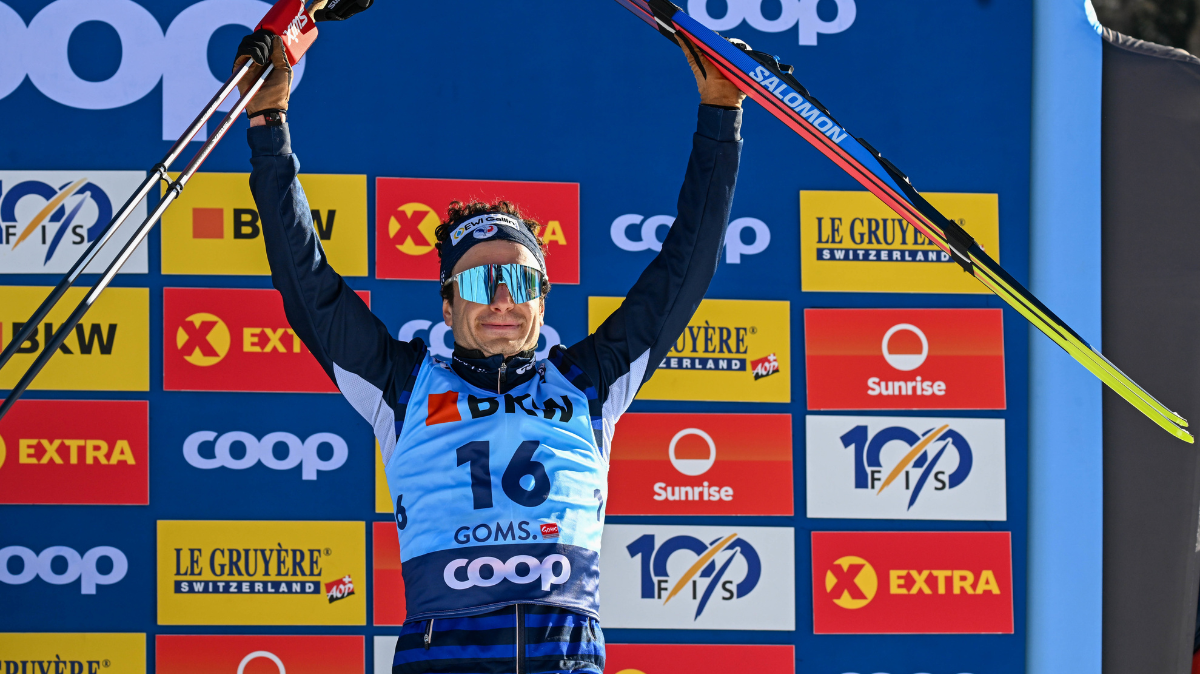 Ski de fond Jules Lapierre monte sur le podium de la Mass Start de Goms