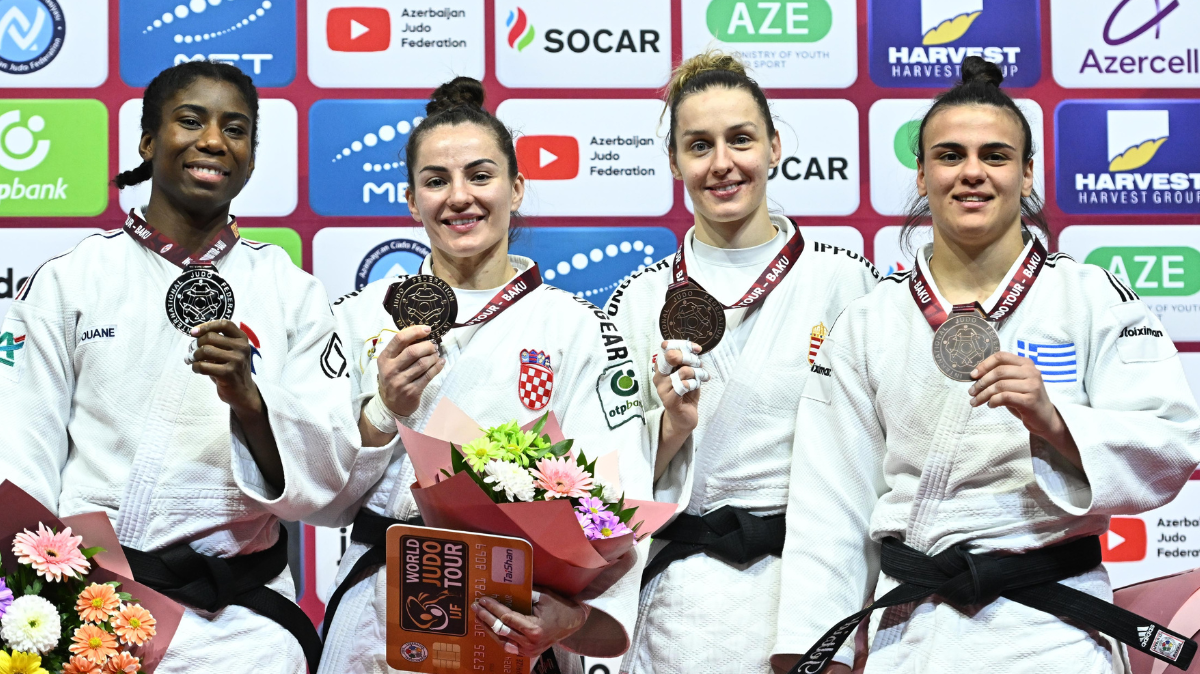 Judo Grand Slam de Bakou 2024 Marie-Ève Gahié en argent (-70 kg) (1)