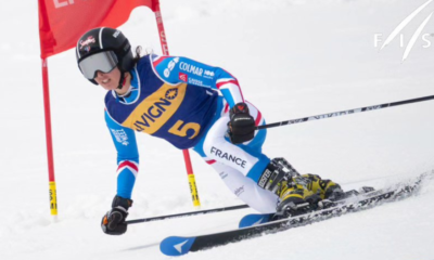 Télémark Pinzolo 2024 Argeline Tan-Bouquet sur le podium du deuxième sprint