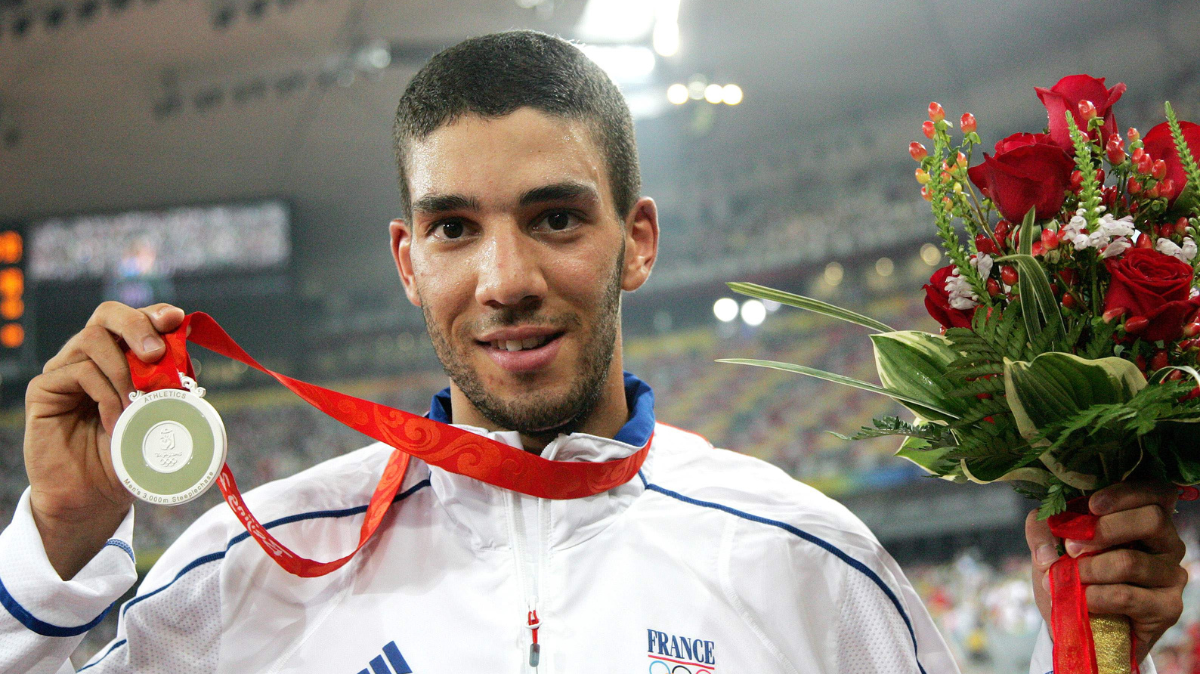 Mahiedine Mekhissi-Benabbad, médaillé d'argent sur 3000 m steeple aux JO de Pékin 2008