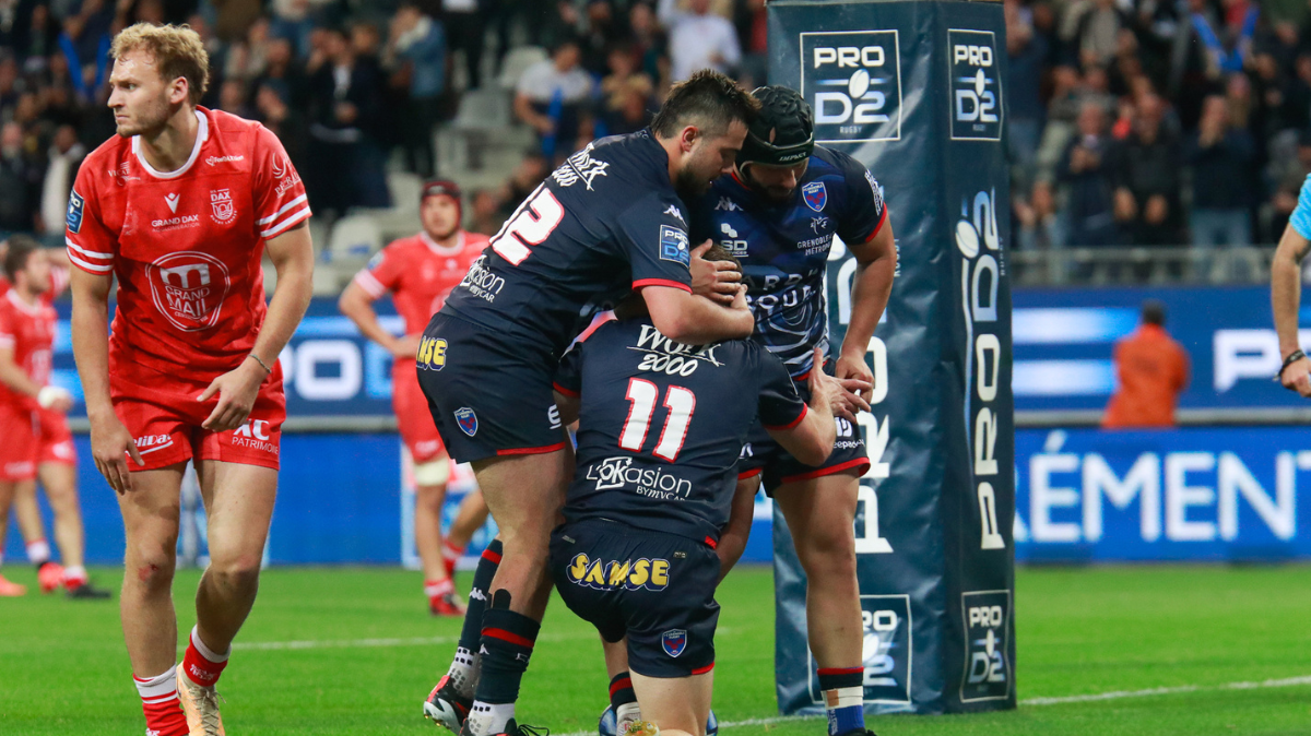 Barrages Pro D2 Grenoble étrille Dax et file en demies