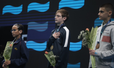 Natation artistique Romane Temessek et Macéo Vanhee-Dedieu champions d'Europe chez les jeunes