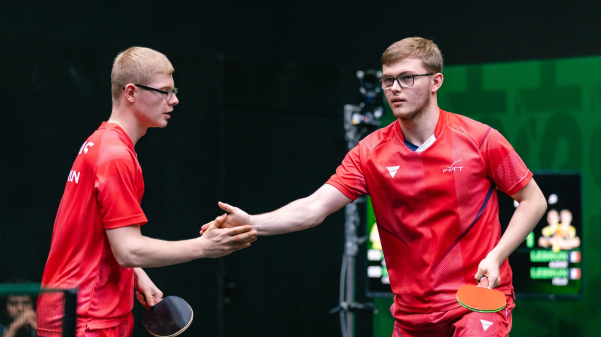 Tennis de table Alexis Lebrun et Félix Lebrun dans le dernier carré du Saudi Smash en double
