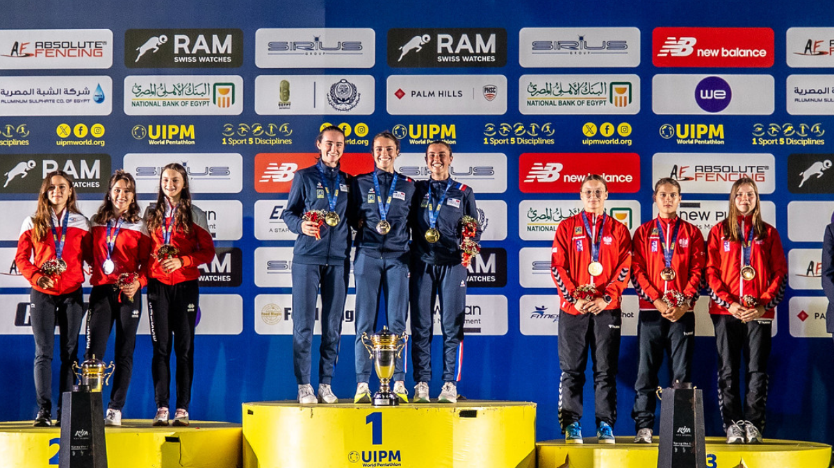 Pentathlon moderne Les Bleuettes championnes du monde juniors par équipes !