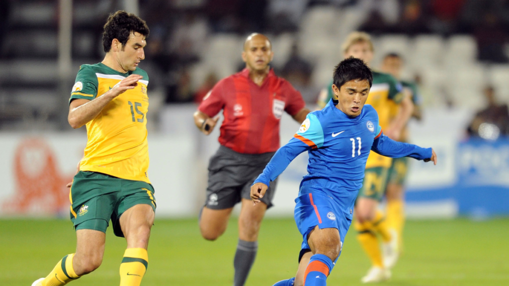 Sunil Chhetri, ici à droite, en 2011