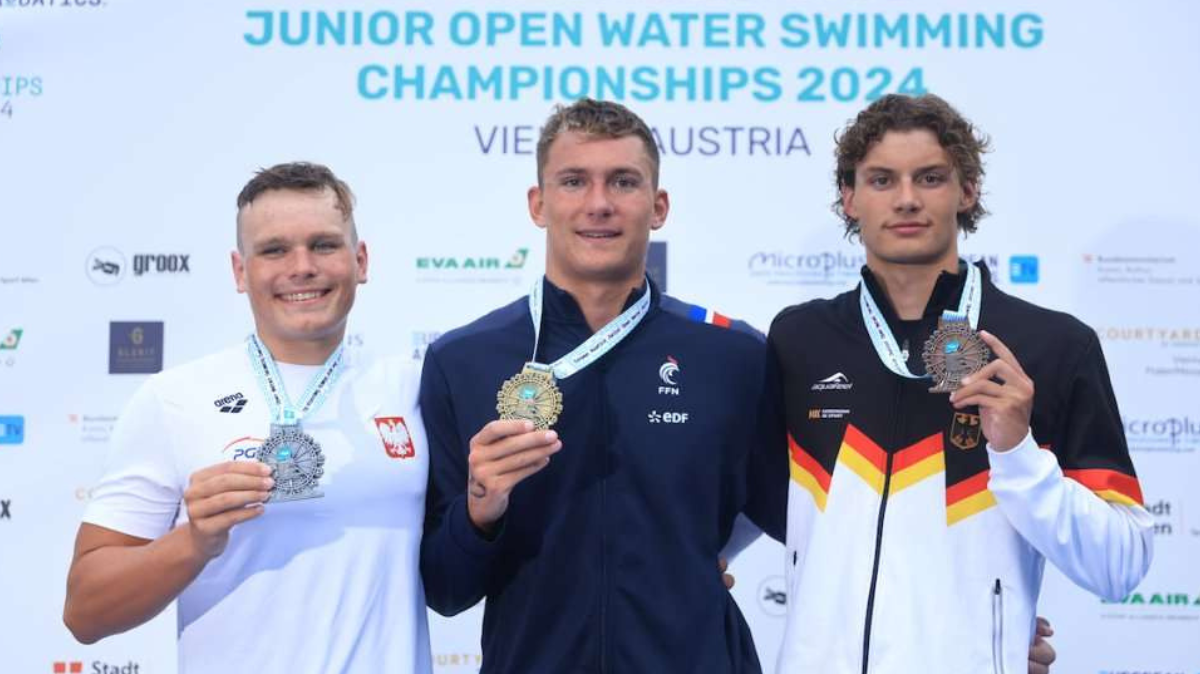 Natation en eau libre Sacha Velly à son tour champion d'Europe juniors du 10 km !