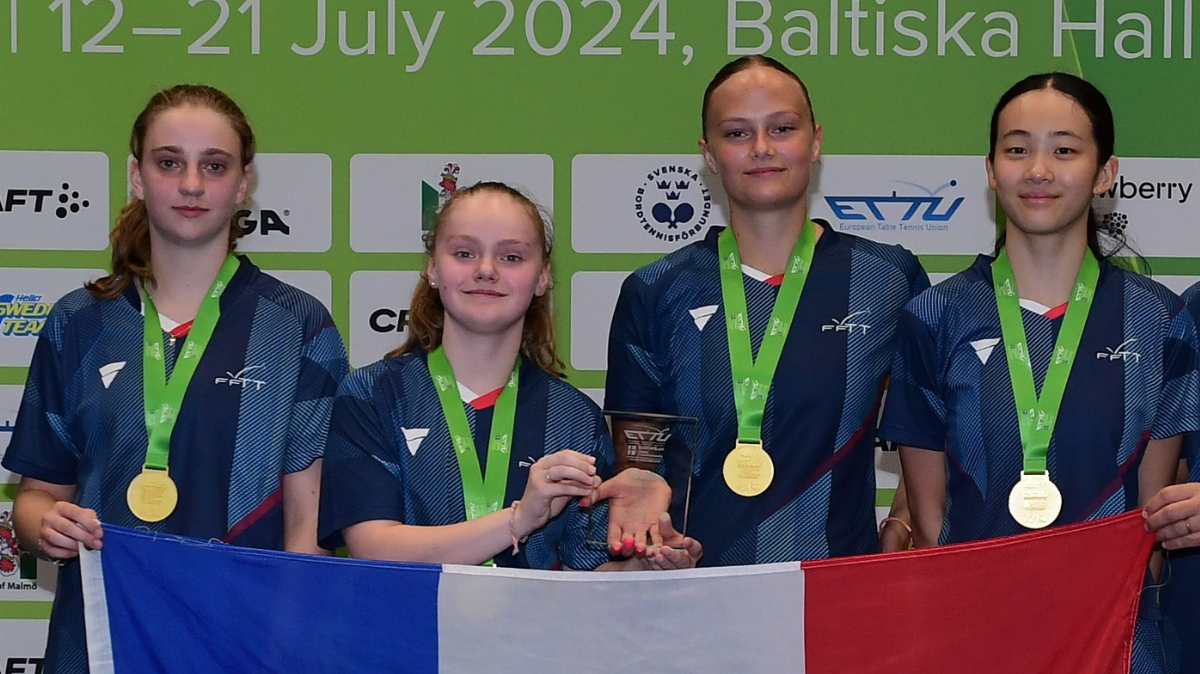 Tennis de table De l'or par équipes et 10 médailles françaises aux Championnats d'Europe jeunes