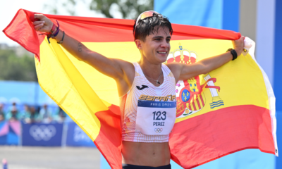 Athlétisme JO 2024 Maria Perez et Alvaro Martin (Espagne) champions olympiques du relais mixte de marche