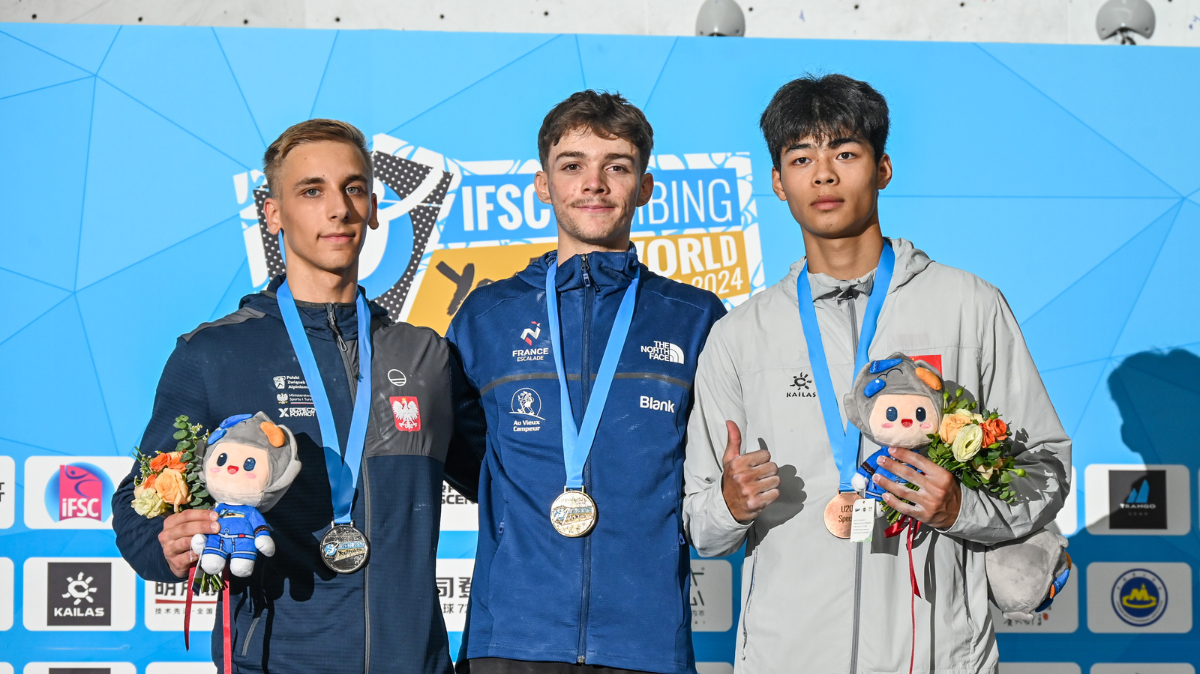 Escalade Jérôme Morel champion du monde juniors de vitesse