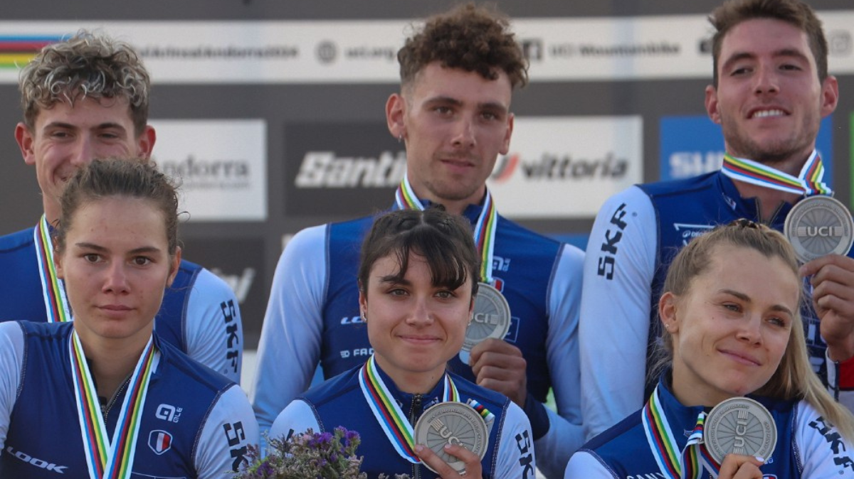 Mondiaux VTT 2024 La France en argent sur le relais mixte, les États-Unis sacrés