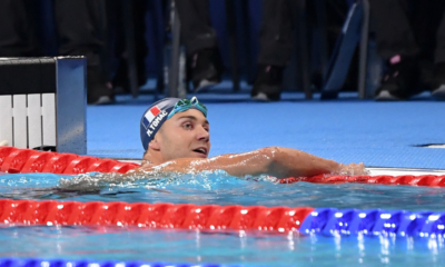 Natation JO 2024 Hubert Kos sacré sur 200 m dos, Mewen Tomac au pied du podium
