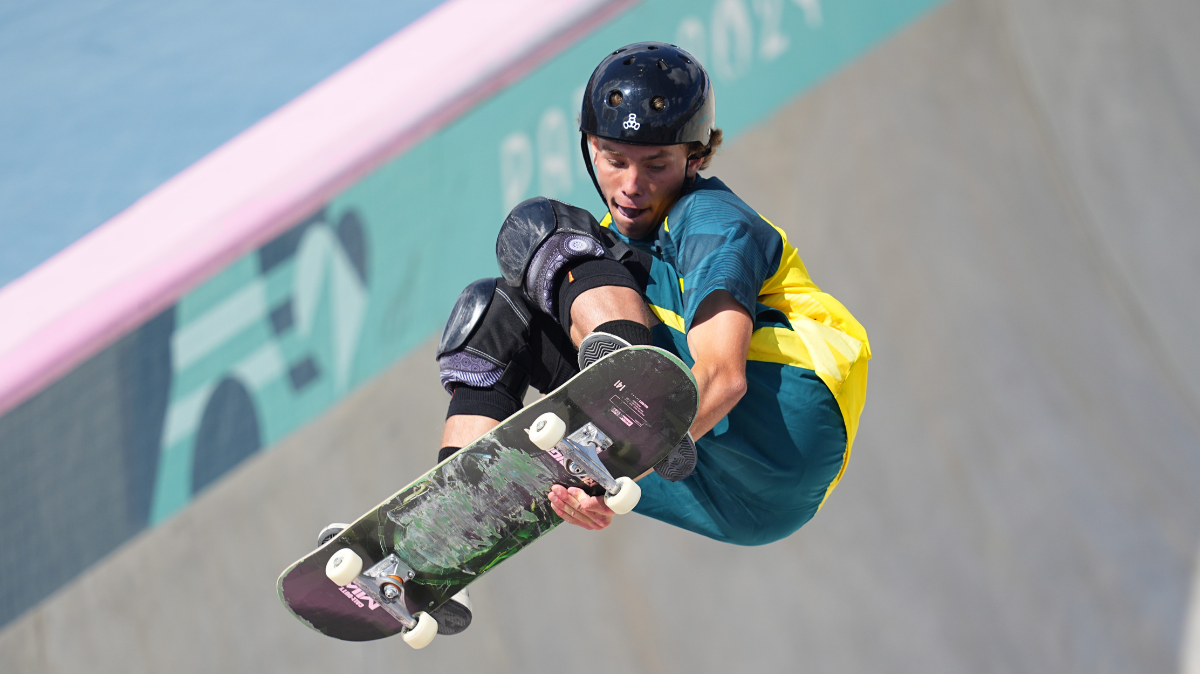 Skateboard JO 2024 Keegan Palmer double la mise en park