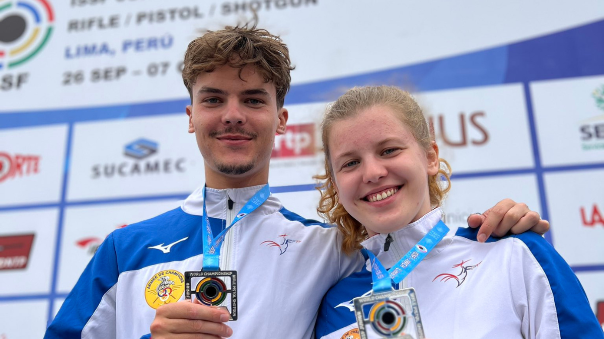 Tir sportif Océanne Muller et Romain Aufrère restent vice-champions du monde Juniors