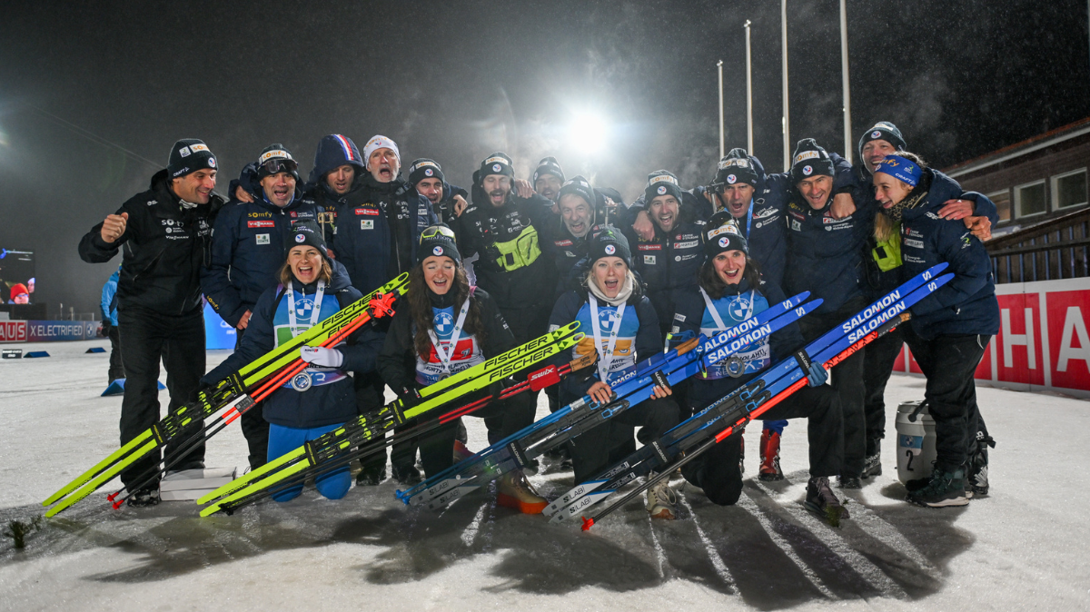 Relais femmes Kontiolahti Longtemps en tête, les Bleues terminent à la deuxième place