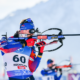Sprint hommes Hochfilzen Fabien Claude sur le podium, la victoire pour Johannes Boe