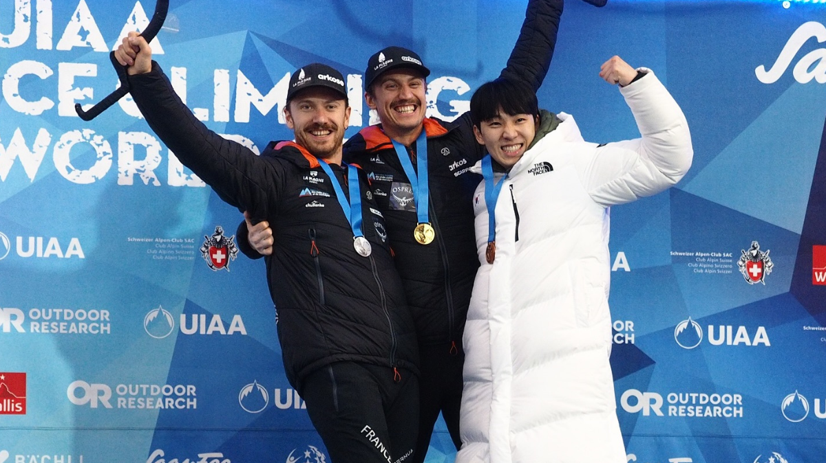 Ice climbing Les frères Ladevant s'offrent un doublé en Coupe du monde en Suisse