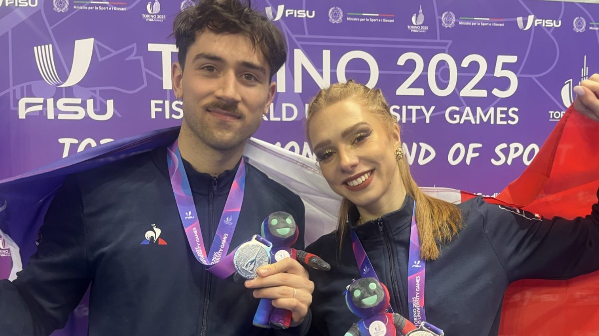 Jeux Mondiaux Universitaires d'Hiver 2025 Lou Terreaux et Noé Perron prennent l'argent en danse sur glace