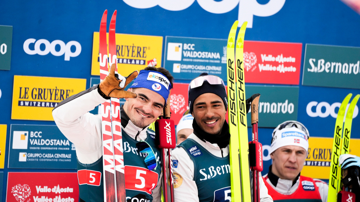 Ski de fond Cogne La France deuxième du sprint par équipes hommes