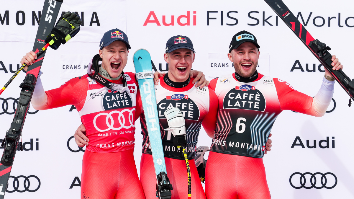Descente hommes Crans-Montana 2025 Franjo von Allmen s'impose et mène un triplé suisse