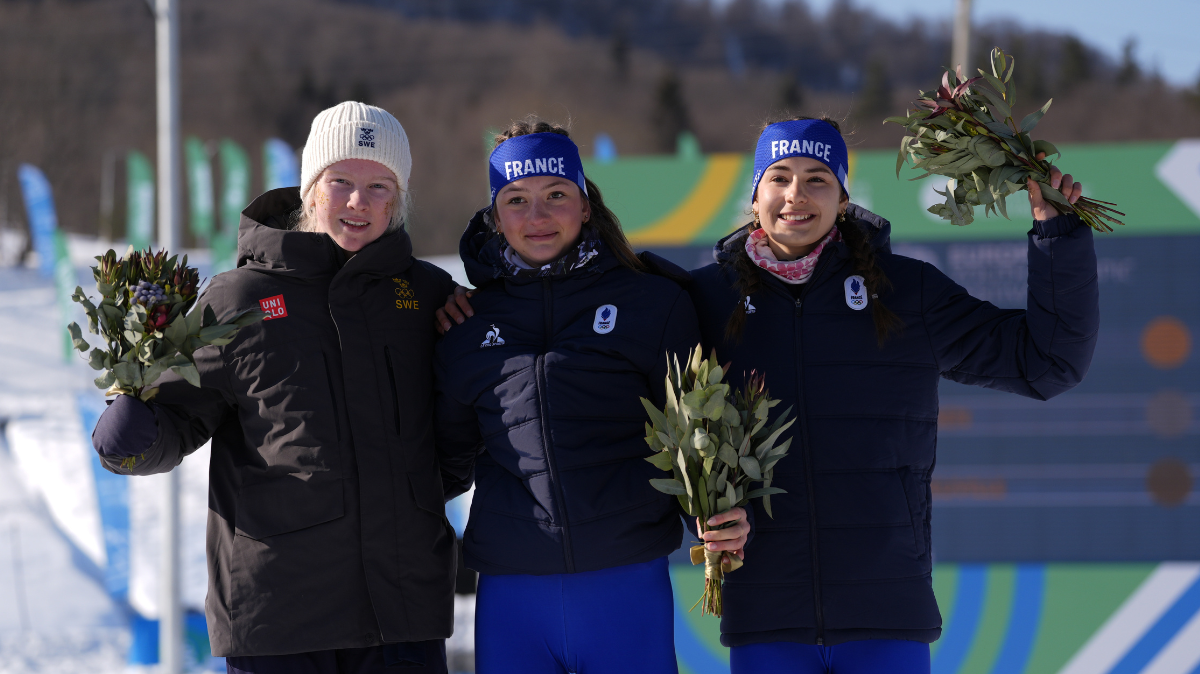 FOJE d'hiver 2025 Gaëtane Breniaux (ski de fond) en or sur 7.5 km libre, Anouchka Neuville en bronze