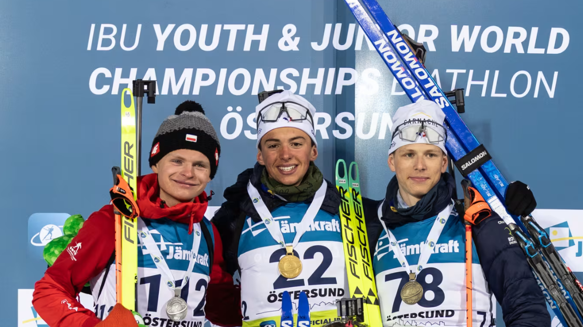 Mondiaux JeunesJuniors de biathlon 2025 Antonin Guy champion du monde de l'individuel jeunes, Léo Carlier 3ème ! (1)