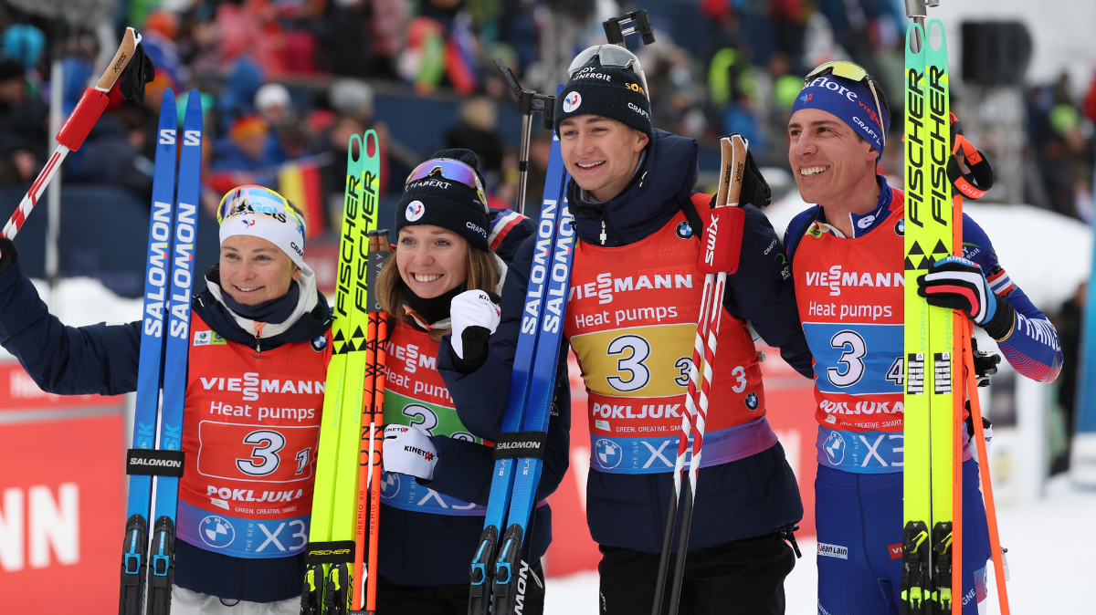 Biathlon Pokljuka 2025 La Suède remporte le relais mixte et le petit globe, la France termine 2ème