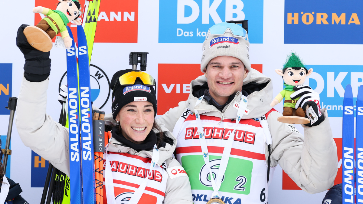 Biathlon Pokljuka 2025 La Suisse s'offre le relais mixte simple, la France au pied du podium