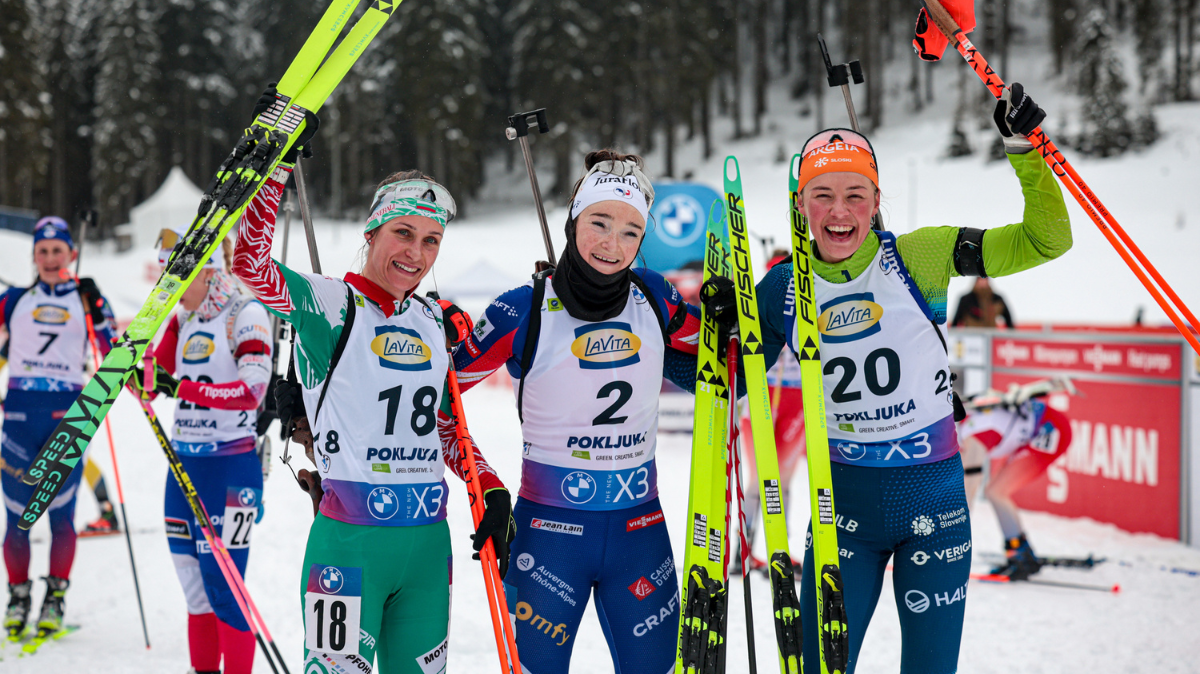 Biathlon Pokljuka 2025 Lou Jeanmonnot triomphe sur la mass start et met la pression sur Franziska Preuss (1)