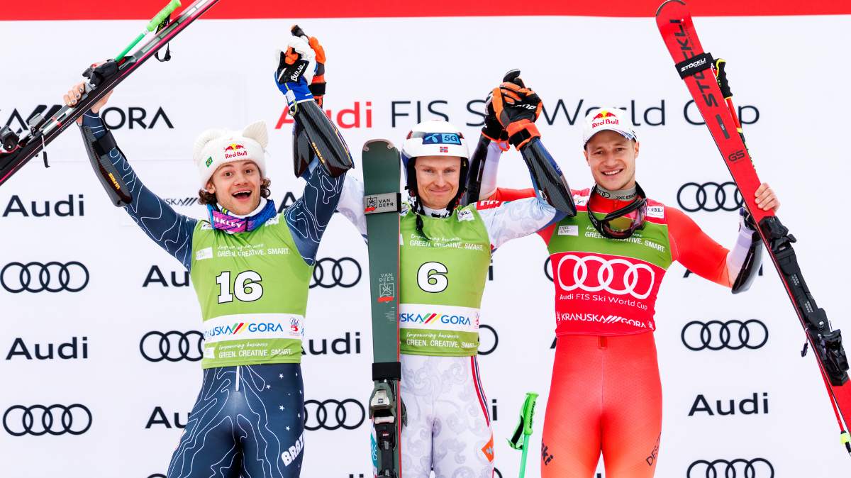 Géant hommes Kranjska Gora 2025 Henrik Kristoffersen s'impose devant Lucas Pinheiro Braathen