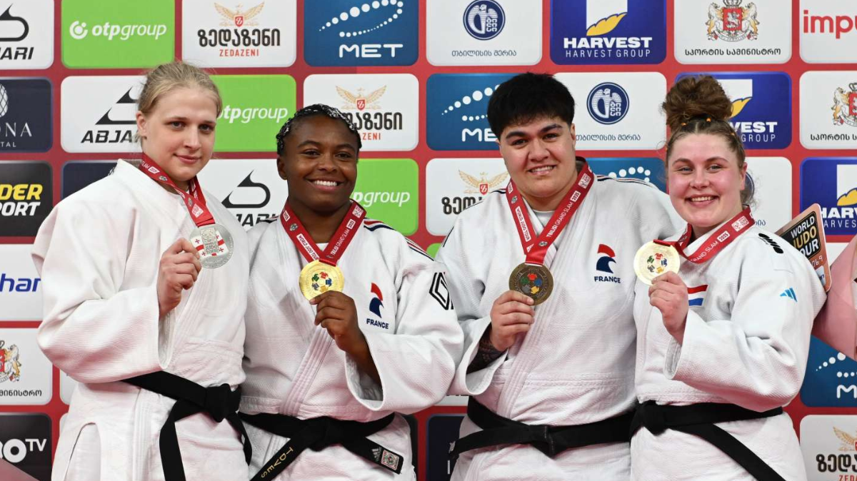 Grand Slam de Tbilissi 2025 Romane Dicko remporte l'or, Julia Tolofua en bronze (+78 kg)