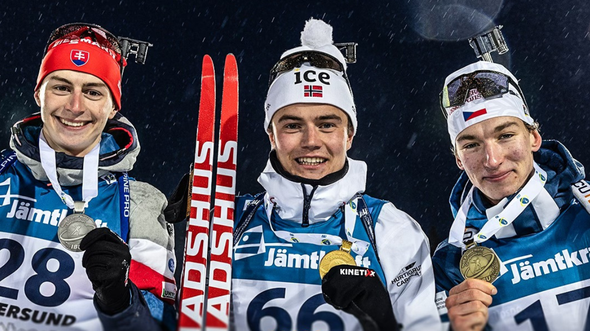 Mondiaux JeunesJuniors de biathlon 2025 Haavard Tosterud titré sur le sprint, trop de fautes pour les Bleuets