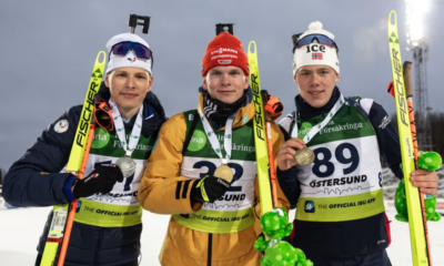 Mondiaux JeunesJuniors de biathlon 2025 Léo Carlier décroche l'argent sur le sprint jeunes derrière Lukas Tannheimer