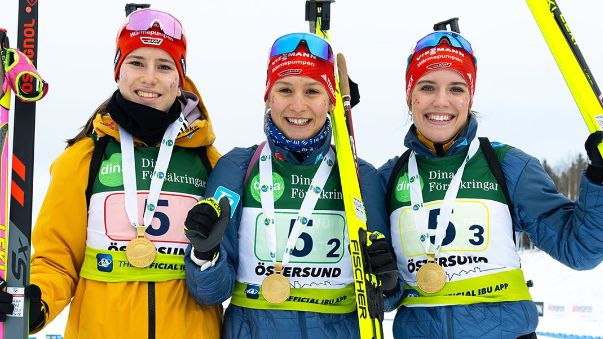 Mondiaux JeunesJuniors de biathlon 2025 Les Allemandes remportent le relais jeunes, les Bleuettes hors du podium