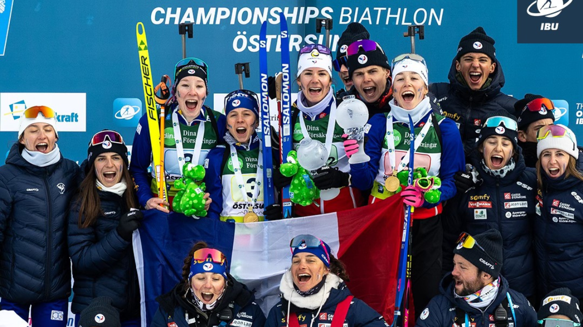 Mondiaux JeunesJuniors de biathlon 2025 Les Bleuettes se font peur mais s’offrent le titre du relais juniors