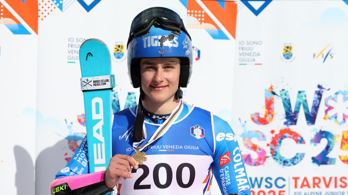 Mondiaux Ski alpin Juniors 2025 Flavio Vitale se pare d'or sur le Géant