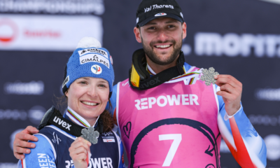Mondiaux ski freestyle 2025 Melvin Tchiknavorian et Jade Grillet Aubert vice-champions du monde de skicross par équipes