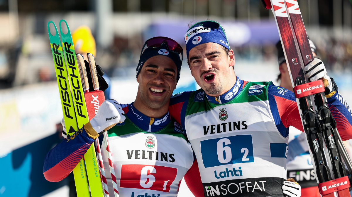 Ski de fond Lahti Richard Jouve et Jules Chappaz troisièmes du team sprint