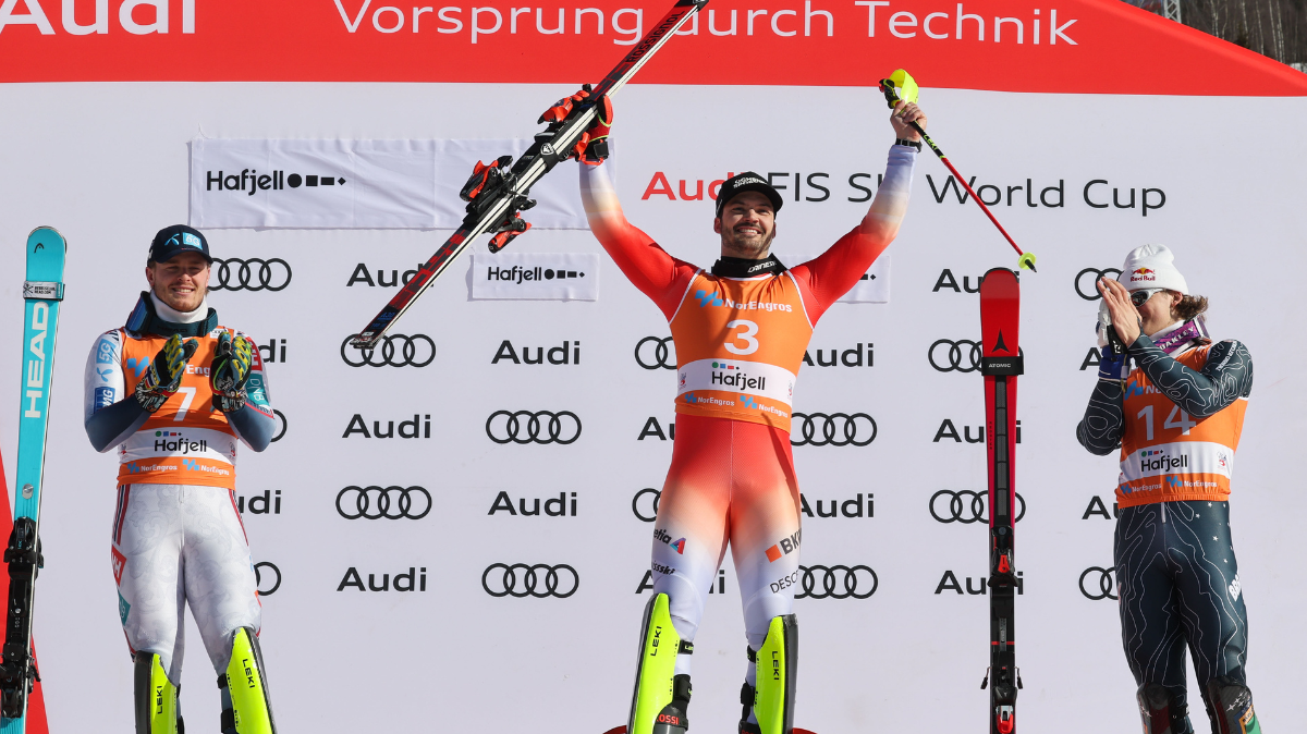 Slalom hommes Hafjell 2025 Loïc Meillard fait la passe de deux et se replace au général