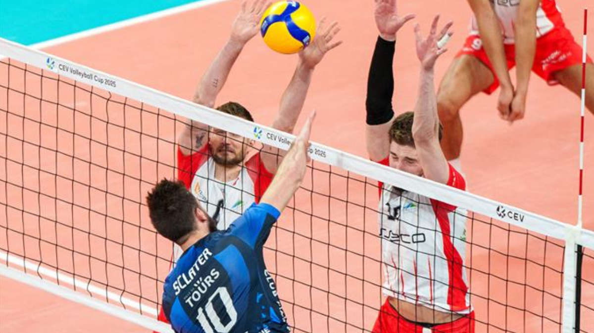 Volley CEV Cup hommes Tours s'incline de justesse en demi-finale aller
