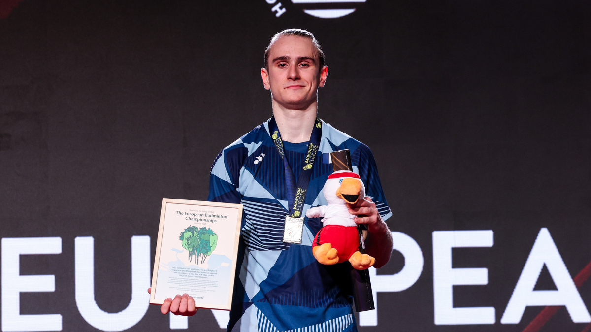 Badminton Championnats d'Europe 2025 Alex Lanier domine Toma Junior Popov et rafle le titre en simple !