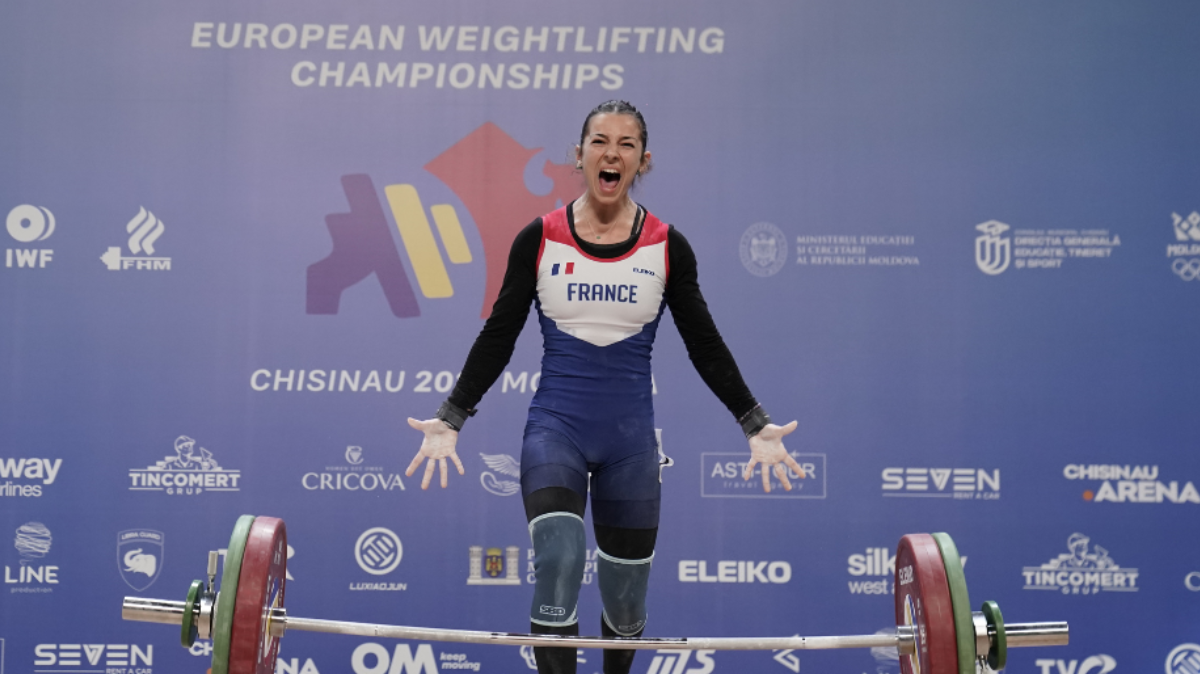 Haltérophilie Garance Rigaud triple médaillée et championne d'Europe du total chez lez 55 kg !