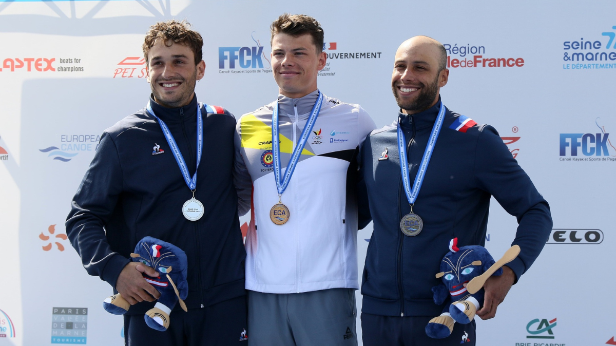 Canoë-kayak slalom Mathurin Madoré et Benjamin Renia sur le podium du kayak cross individuel aux Championnats d'Europe