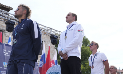 Euro natation en eau libre 2025 Logan Fontaine et Marc-Antoine Olivier sur le podium du 10 km