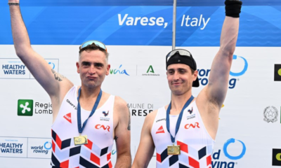 Coupe du monde d'aviron 2025 Grégoire Bireau et Laurent Cadot en or à Varèse