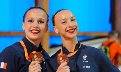 Euro natation artistique 2025 Anastasia Bayandina et Romane Lunel en bronze sur le duo technique