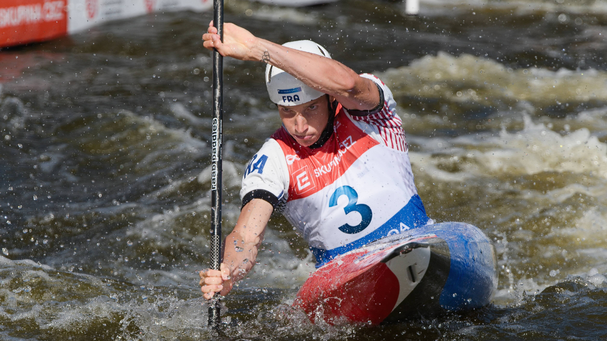 Mondiaux JuniorsU23 canoë-kayak slalom 2025 Titouan Castryck champion du monde U23 de kayak slalom !