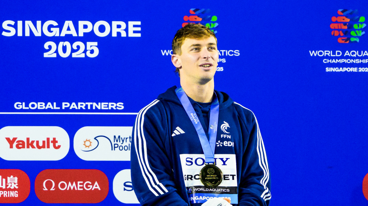 Mondiaux natation 2025 Maxime Grousset champion du monde sur 50 m papillon !