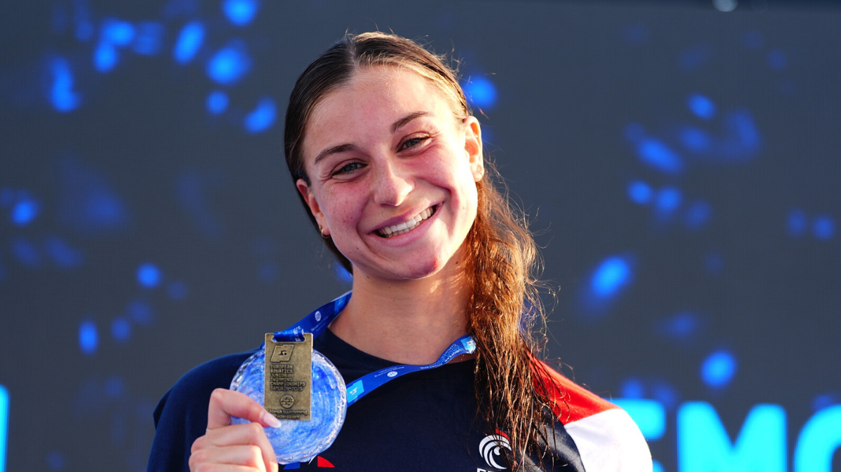 Natation Euro juniors 2025 Albane Cachot championne d'Europe du 100 m nage libre !